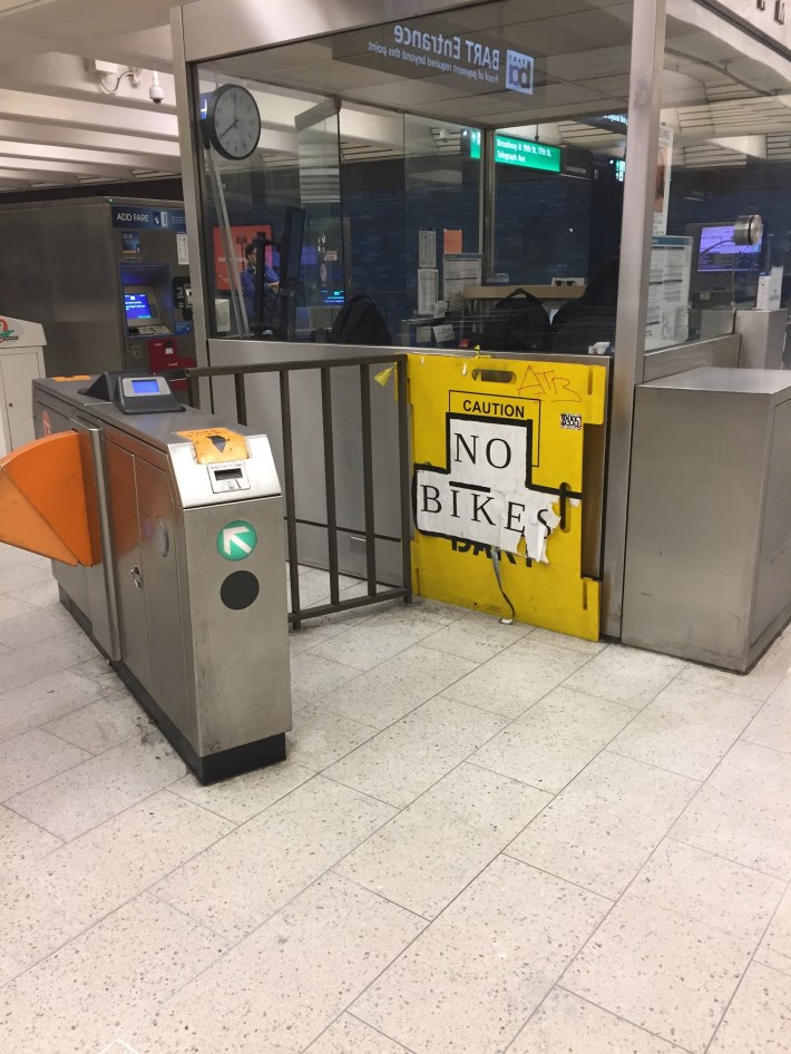 Hand written, confusing signs on BART