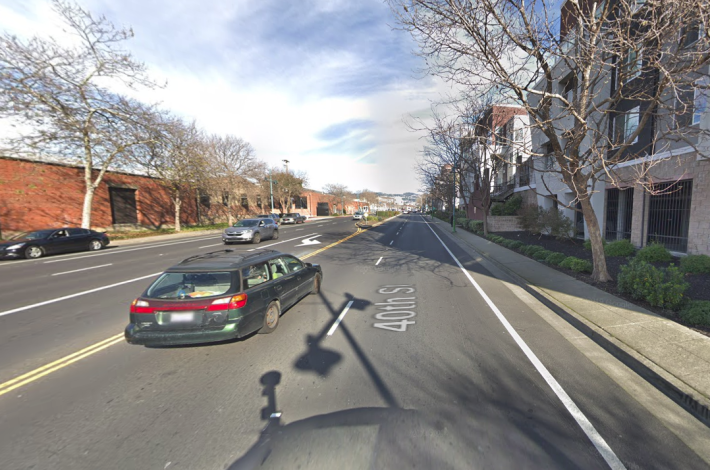 Current conditions on 40th Street, Emeryville. Image: Google Street View