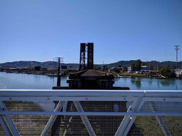 The old draw bridge towards downtown Larkspur