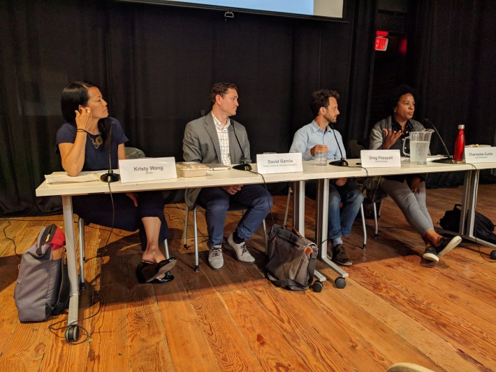 The panel at Wednesday's talk on development math. Photo: Streetsblog/Rudick