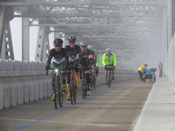 Cyclists on the Richmond San Rafael Bridge. Photo by Melanie Curry/ Streetsblog