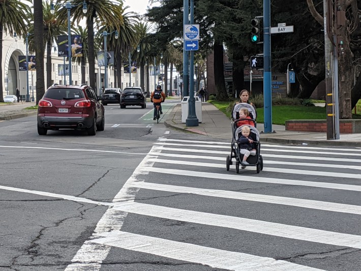 Another look at the dangerous intersection where the collision occurred. Photo: Streetsblog/Rudick