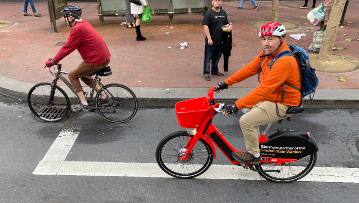 A suspicious looking fella on a JUMP bike. Photo: Paul Supawanich