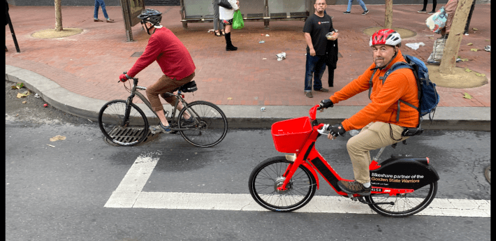 A suspicious looking fella on a JUMP bike. Photo: Paul Supawanich
