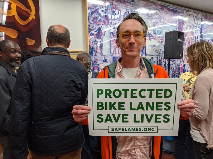 Stephen Braitsch, who built the "SafeLanes" app to monitor bike lane violations. Photo: Streetsblog/Rudick