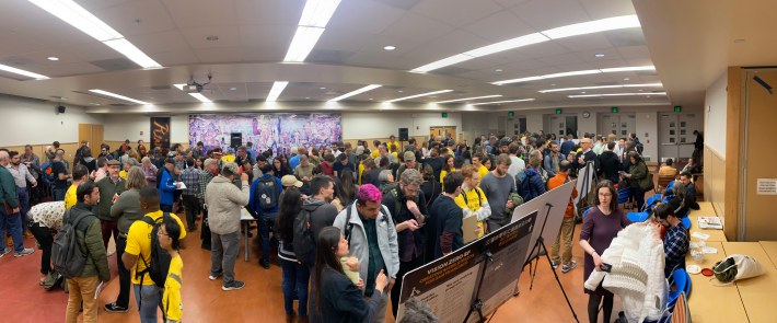 The crowd at Monday evening's open house in the Mission. Photo: SFBC/Melissa Lewis