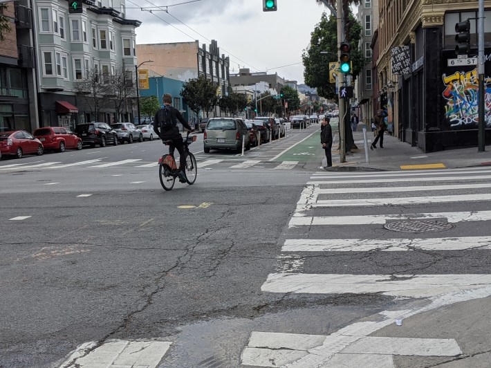 Rothstein died in sight of this protected bike lane on the other side of 6th