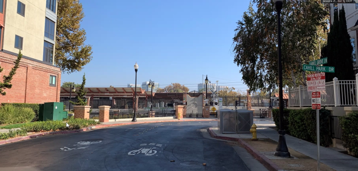 The western approach to the station as it is currently. Photo: blah