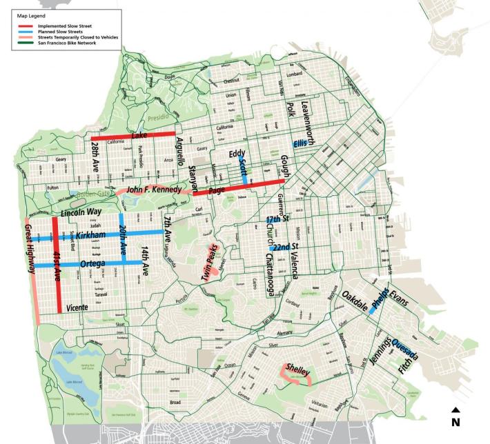 An updated map, issued on May 1. Holloway is gone. Image: SFMTA
