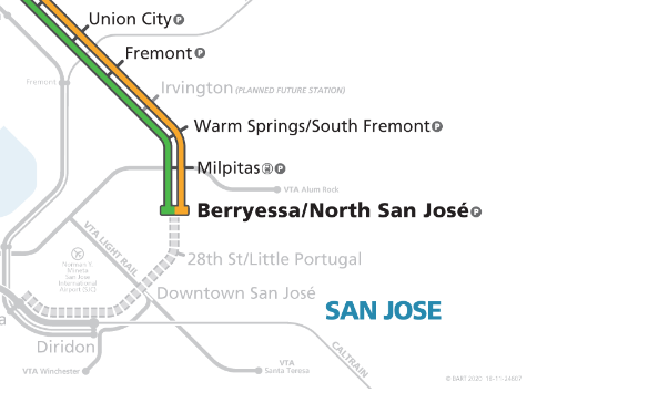 A look at the new BART map. Image: BART