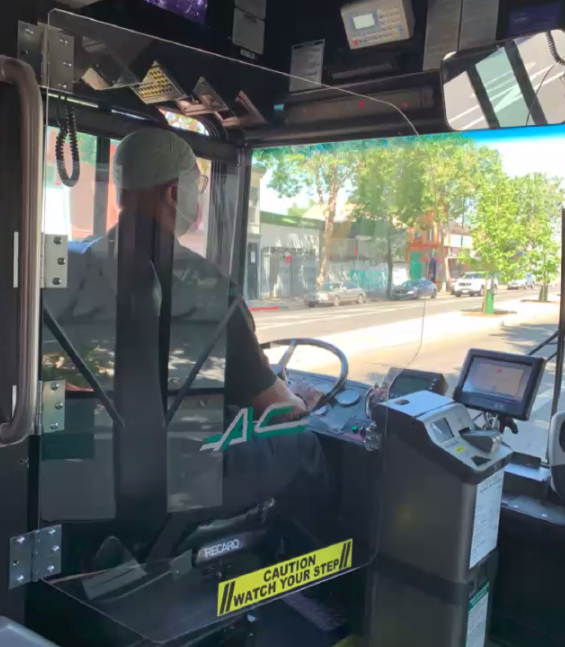 AC Transit is rolling out these protective shields so that fare-collection can resume. From Del Rosario's presentation