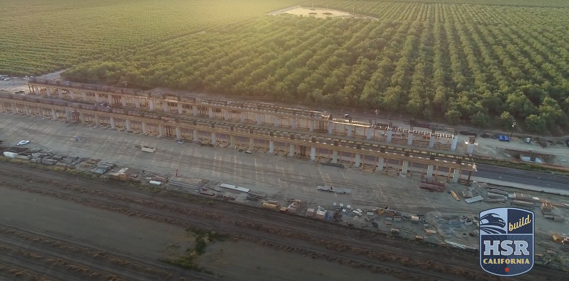 Massive structures such as these can be seen over 100 miles of the Central Valley. Photo: CAHSRA