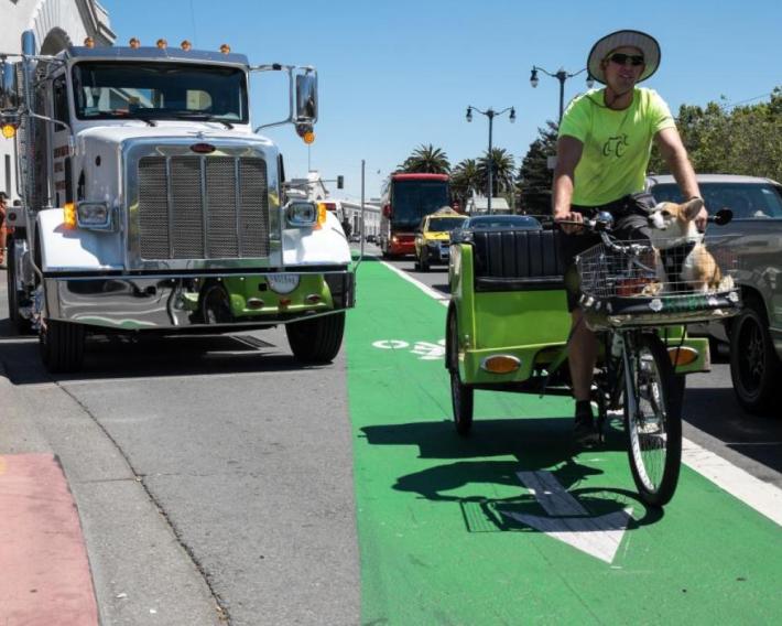 A "before" look at the situation in front of Pier 35. Photo: SFMTA