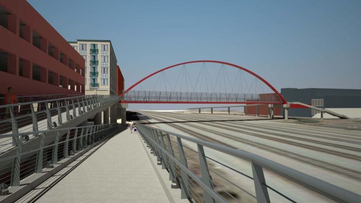 A rendering of the new bridge. Photo: Emeryville