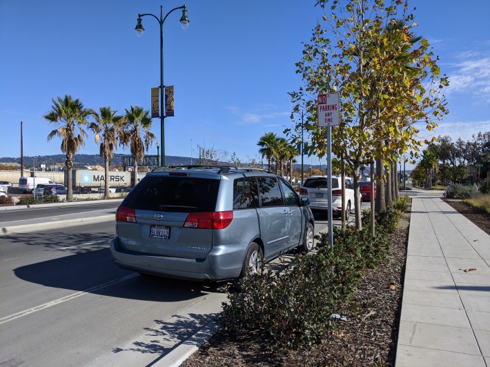 Yet another striped parking lane