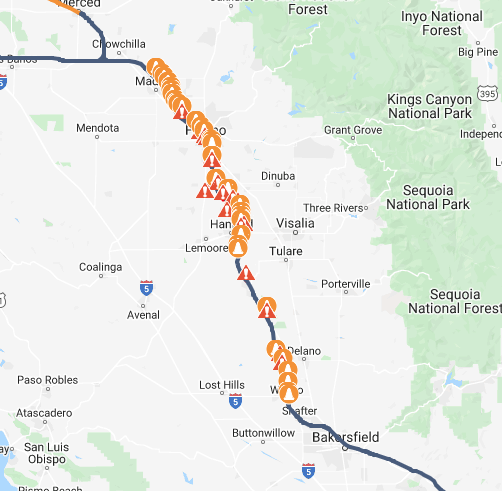 A map of the construction area. Image: CaHSRA