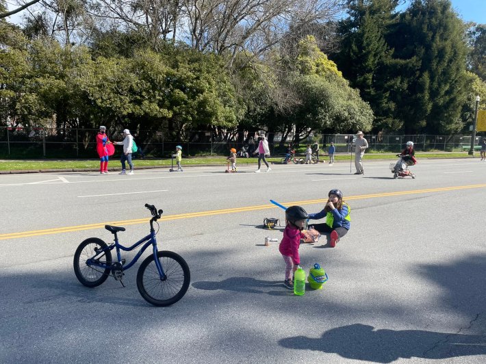 Trump supporters want cars speeding through the park again, endangering children