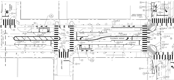 A schematic of the now-fully-approved design. OakDOT via Bike East Bay