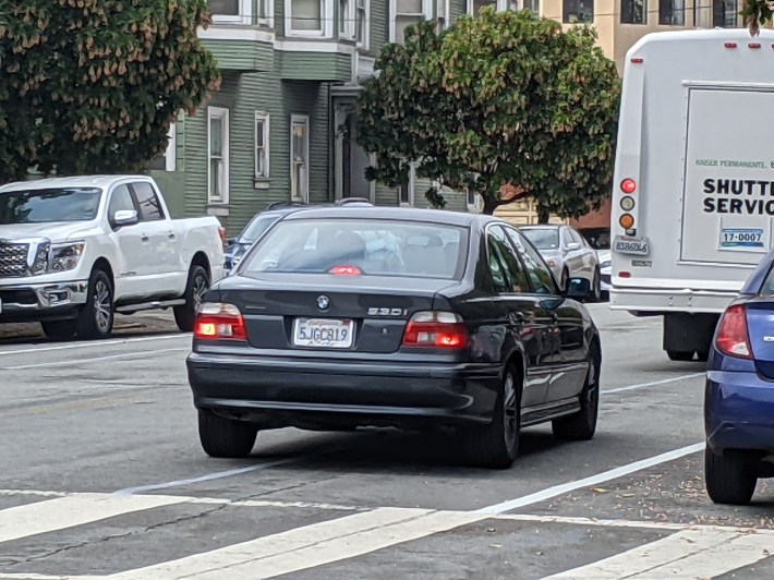 An unprotected bike lane