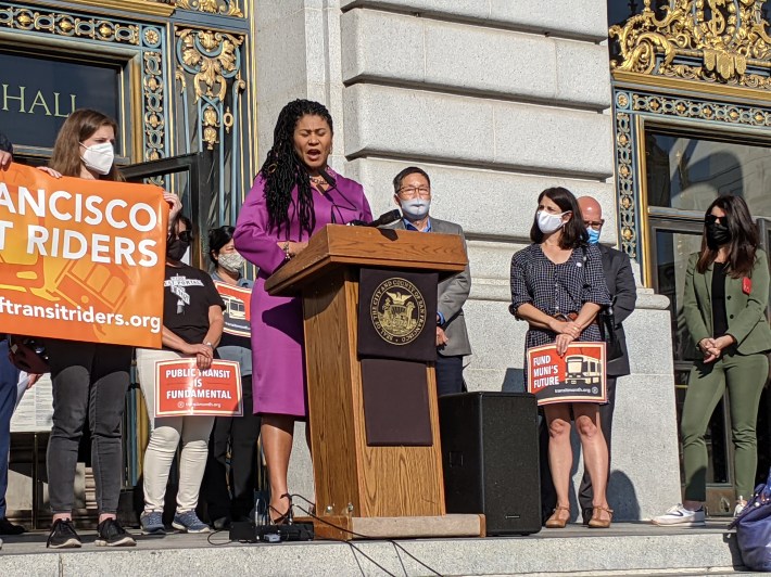 Mayor London Breed confessed to wearing a disguise when she rides Muni so she can get some peace during her ride