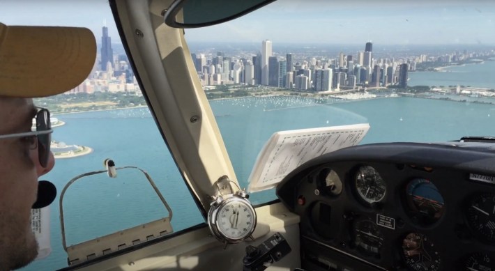 Me at the controls over Lake Michigan on our flight. I’m grateful for your guidance and encouragement as I learned my most challenging and rewarding skill to date. Photo credit: you.