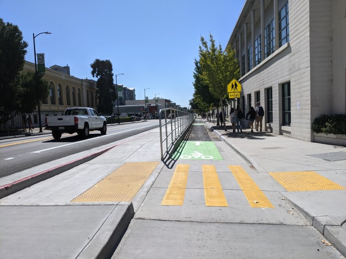 The loading zone in front of Berkeley High