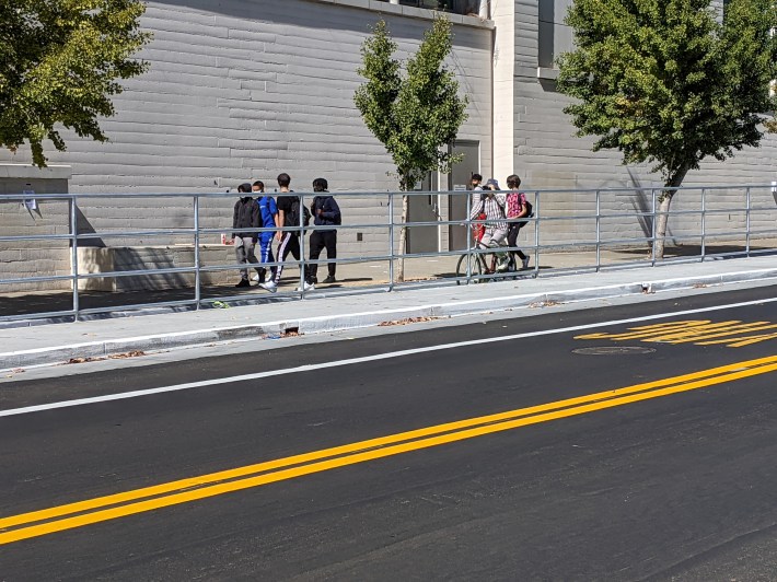 Another look at the loading zone/island for Berkeley High