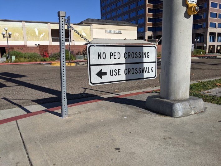 This is typical of the environments San Diego builds around its trolley stations. Photo: Streetsblog/Rudick