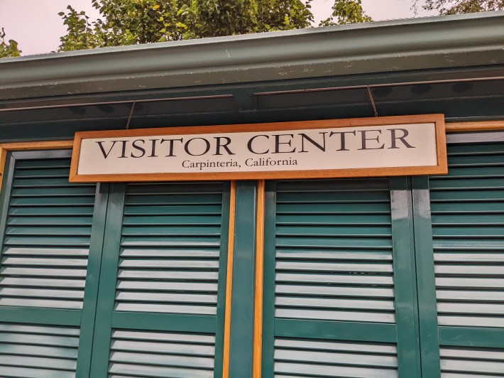 Here's the visitors center on the main street, Linden Avenue