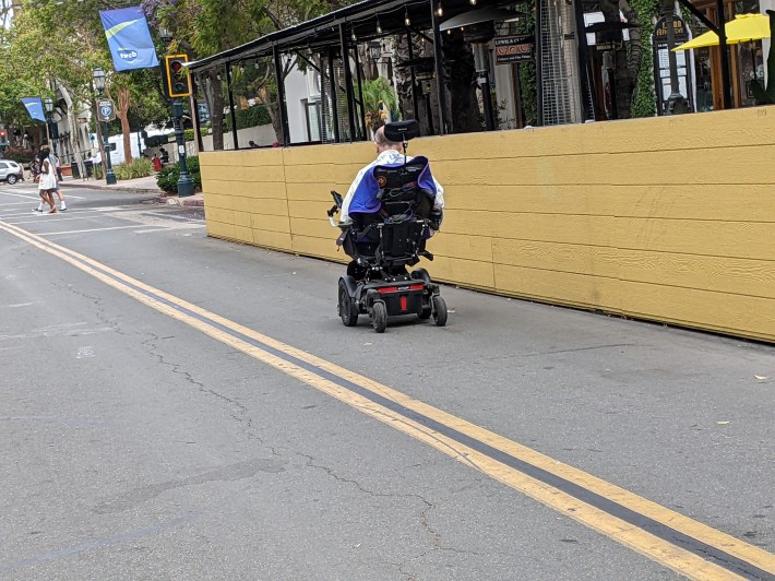 Safe for the disabled too on State Street, Santa Barbara