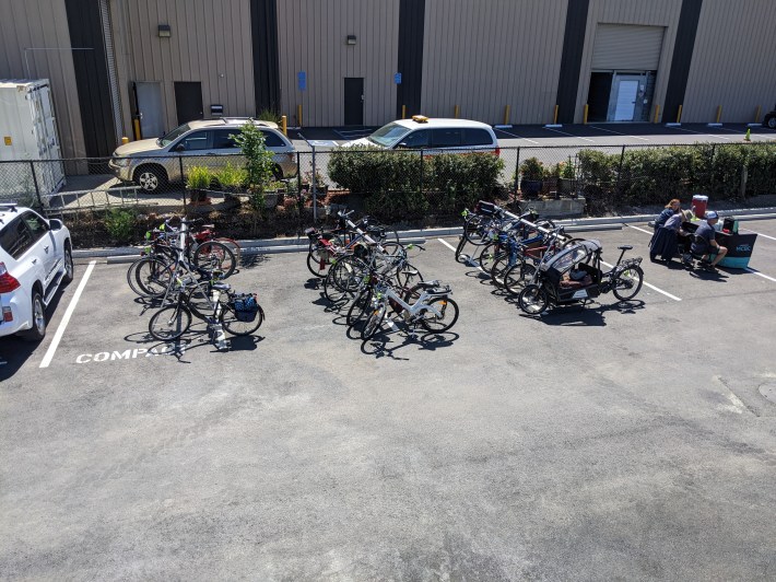 Bike parking at the event.