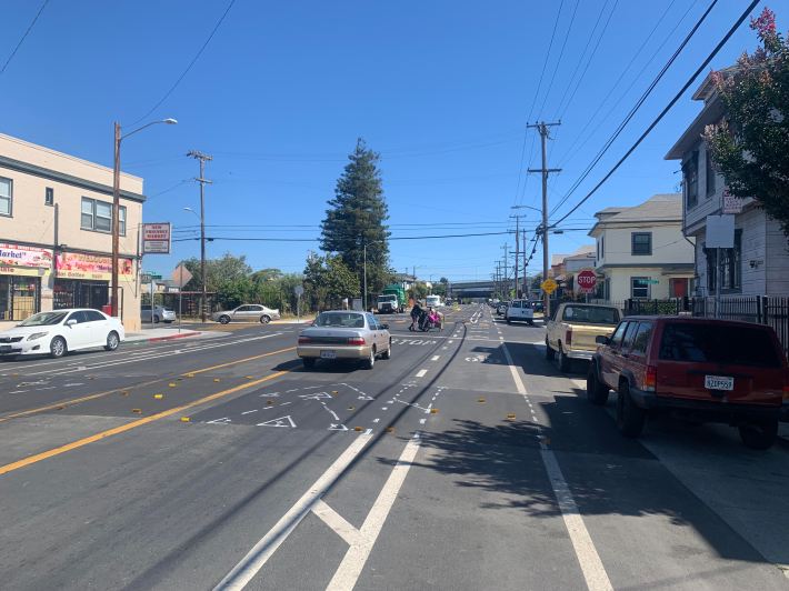 Speed humps on West Street. Photo: David Campbell, Bike East Bay