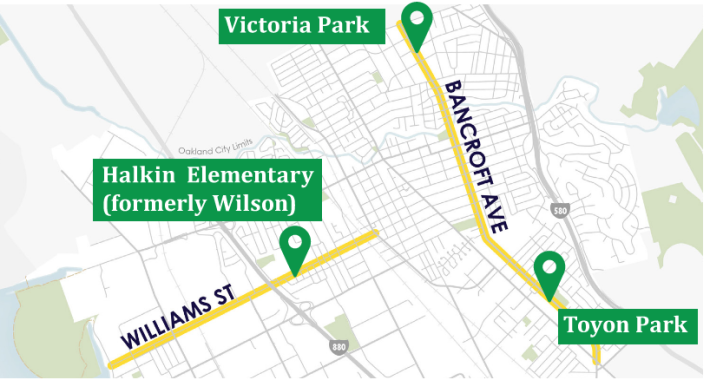 Map from San Leandro's project page.