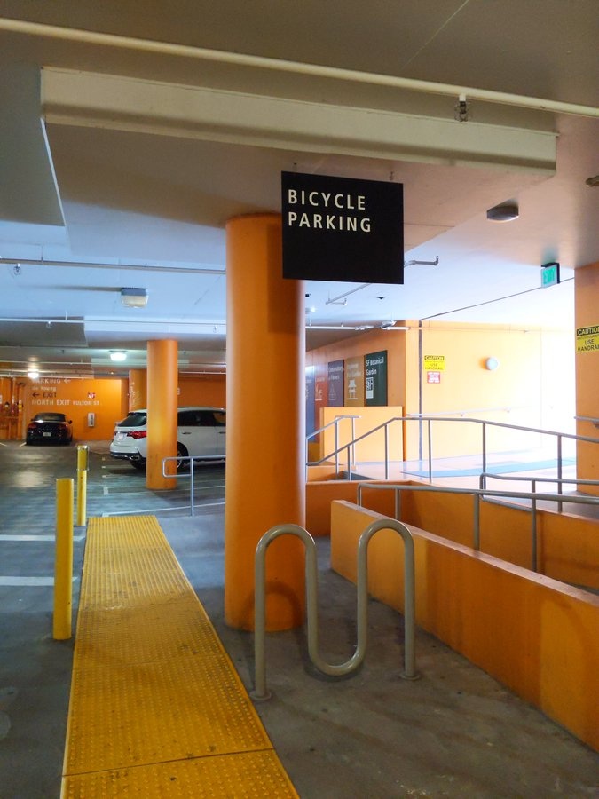 Another of the un-publicized bike parking locations in the garage