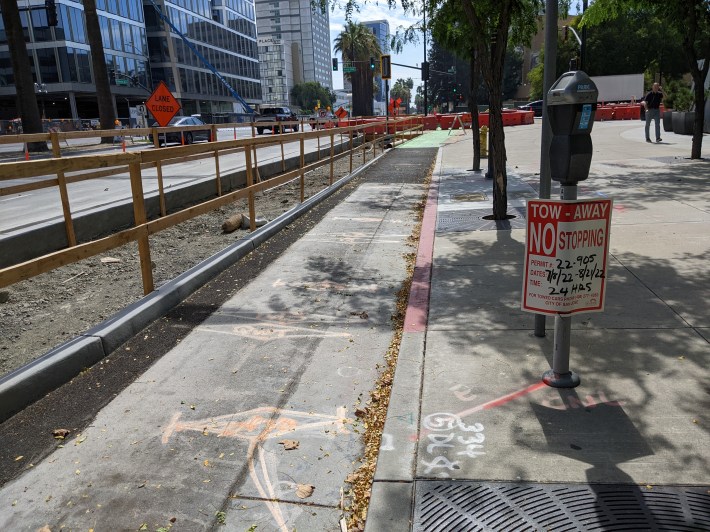 A protected intersection going in