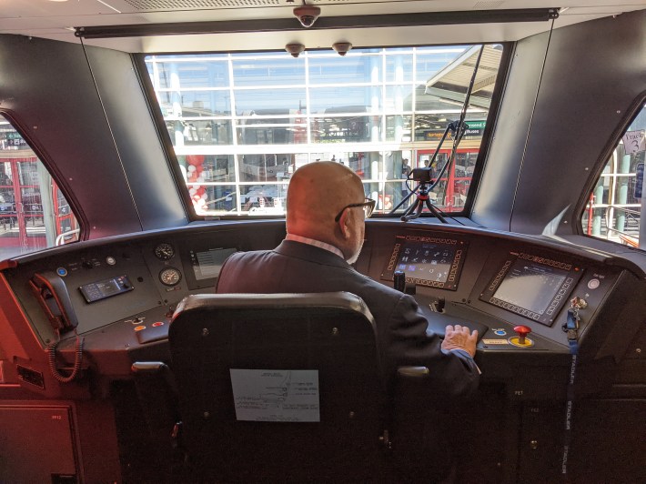A look at the cab of the new trains. Photo: Streetsblog/Rudick
