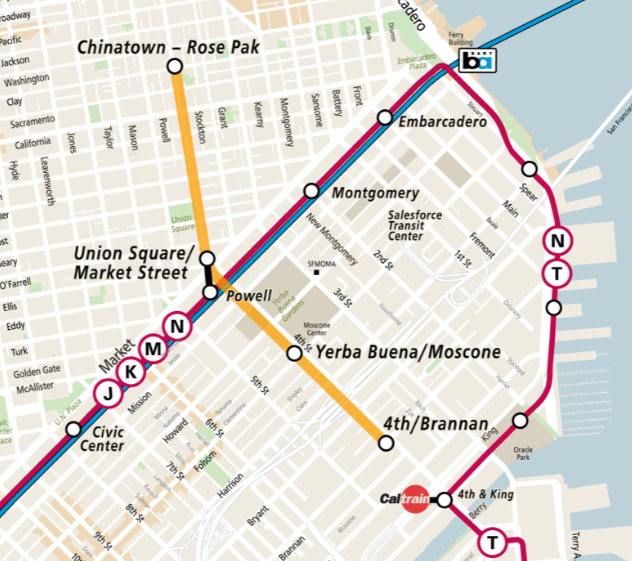 A map of its current operating configuration. Image: SFMTA
