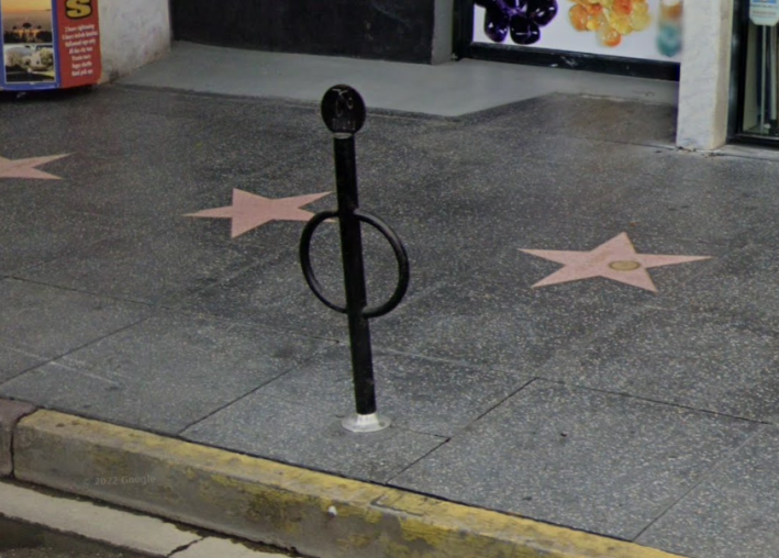 Former parking meter in Hollywood. Image: Google Maps