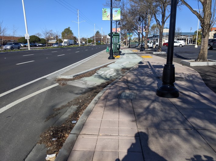 A bike channel at least reduces conflicts between bikes and buses