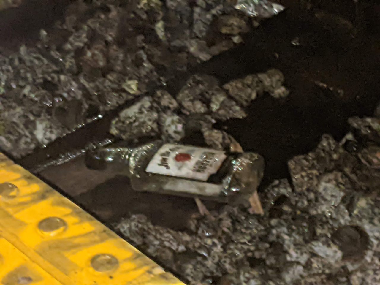 Perhaps it was already on the tracks, but somehow this seems related, right under the car.