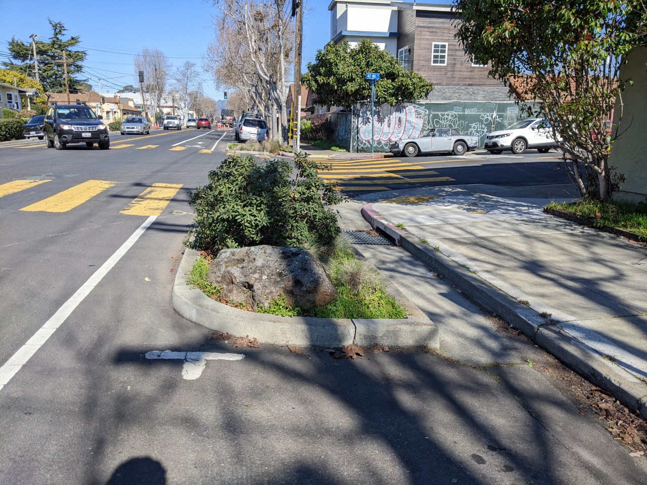 The placement of the bioswales have made it all-but impossible to do a really great treatment--but they could have, with a little more thought before their installation