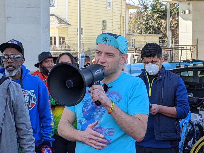 Tim Courtney, a volunteer advocate who participated in and helped organize the ride. Photo: Streetsblog/Rudick