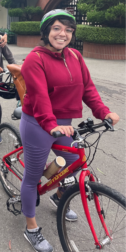 Lizzie Siegle at a East Bay Bike Party event