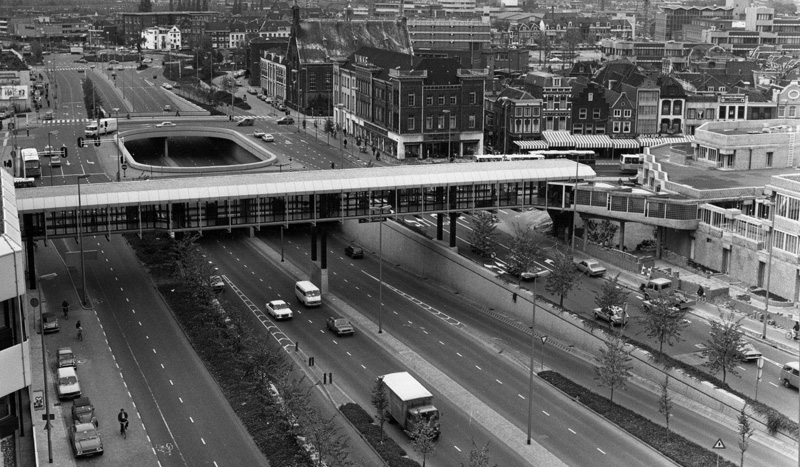 An aerial view of Rotterdam in the bad old days. Photo: Bicycle Dutch