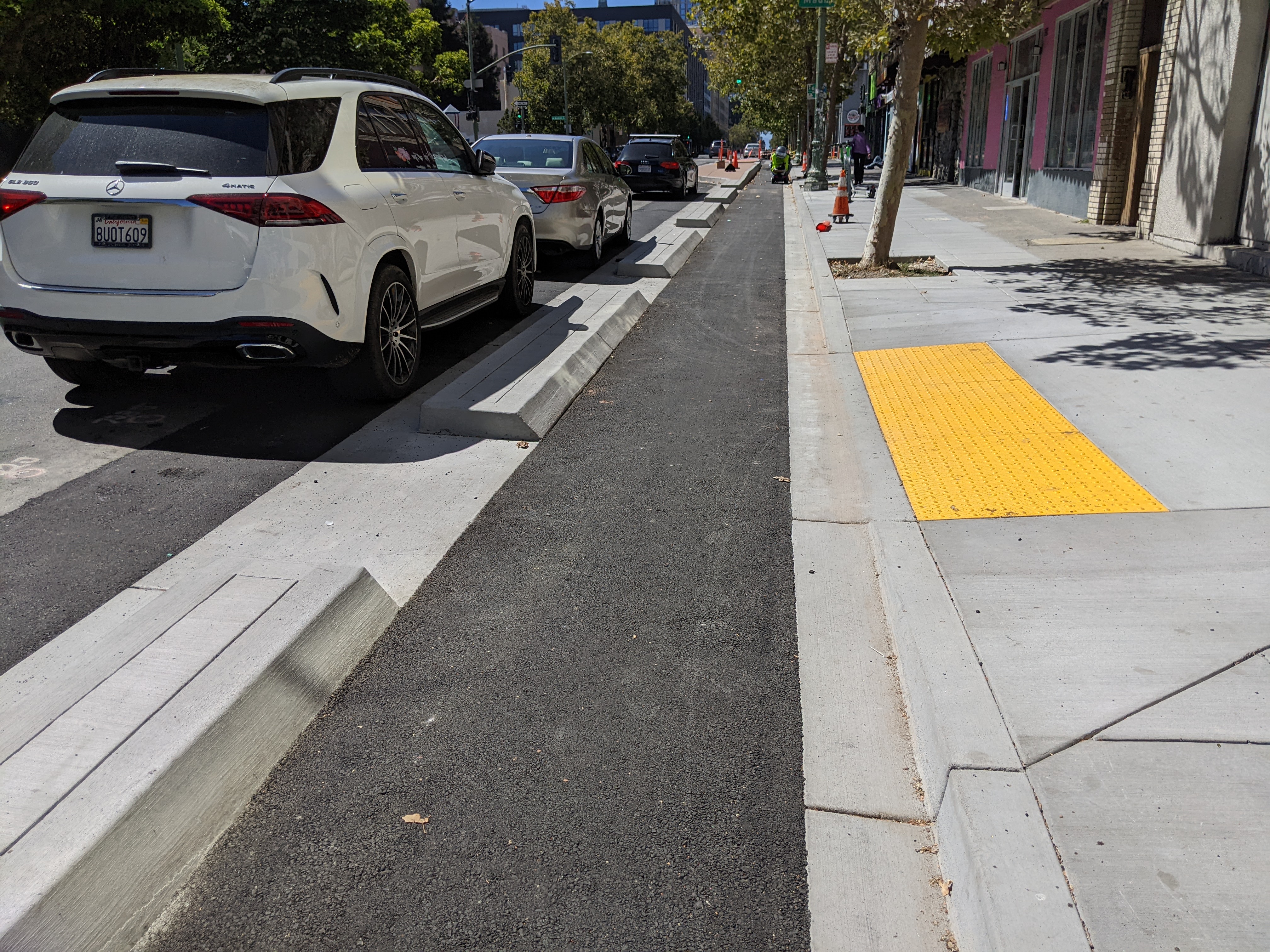 Eyes on the road: The bike path on 14th Street is taking shape